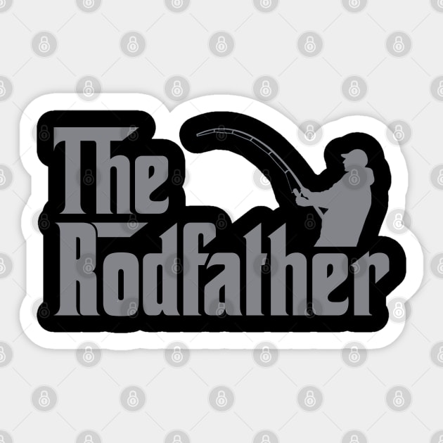 The Rodfather Fishing Sticker by DragonTees